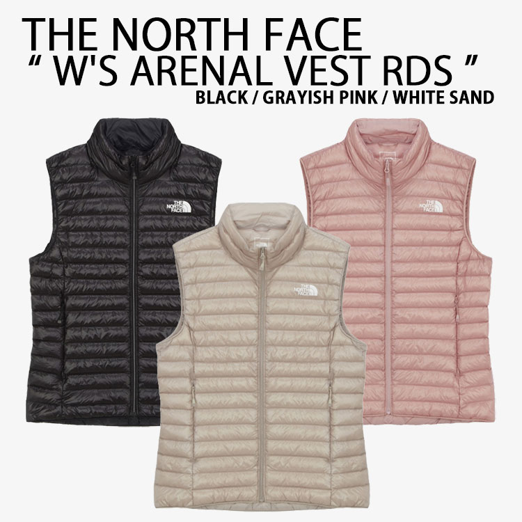 THE NORTH FACE ノースフェイス レディース ベストジャケット W'S ARENAL VEST RDS アレナルベスト ダウンベスト ブラック ピンク サンド 女性用 NV1DR80A/B/C