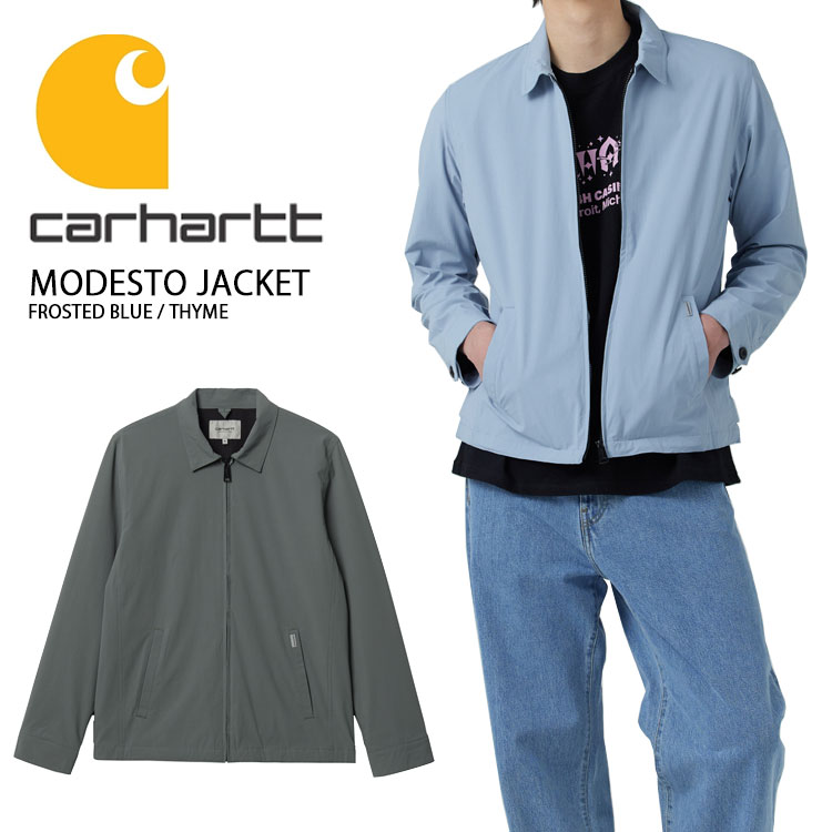 CARHARTT カーハート シャツジャケット MODESTO JACKET モデスト ジャケット ブルー グレー ロゴ メンズ 男性用 CA22SSJALS【中古】未使用品