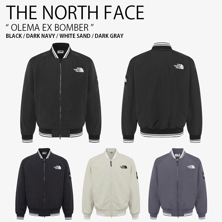 THE NORTH FACE ノースフェイス MA-1 OLEMA EX BOMBER オレマ ボンバー ジャケット ジャンパー MA1 ルーズフィット ロゴ カジュアル ストリート WHITELABEL ブラック ネイビー ベージュ グレー メンズ レディース 男性用 女性用 男女共用 NJ3BR09J/K/L/M