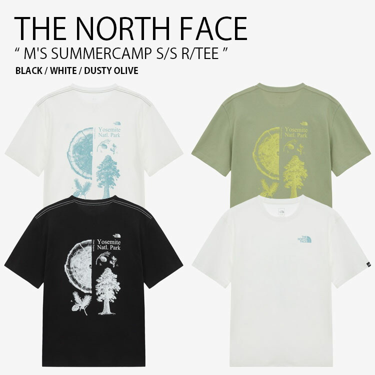 THE NORTH FACE ノースフェイス Tシャツ M'S SUMMERCAMP S/SR/TEE サマーキャンプ ショートスリーブ ラウンドネック ティーシャツ 半袖 カットソー ロゴ カジュアル ストリート キャンプ メンズ レディース 男性用 女性用 男女共用 NT7US04A/B/C