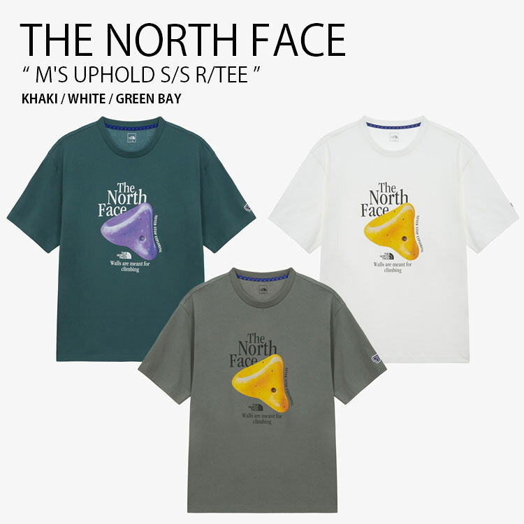 THE NORTH FACE ノースフェイス Tシャツ M'S UPHOLD S/SR/TEE アップホールド ショートスリーブ ラウンドネック ティーシャツ 半袖 カットソー ロゴ カジュアル ストリート カーキ ホワイト グリーン メンズ レディース 男性用 女性用 男女共用 NT7US09A/B/C|select store LAILAC