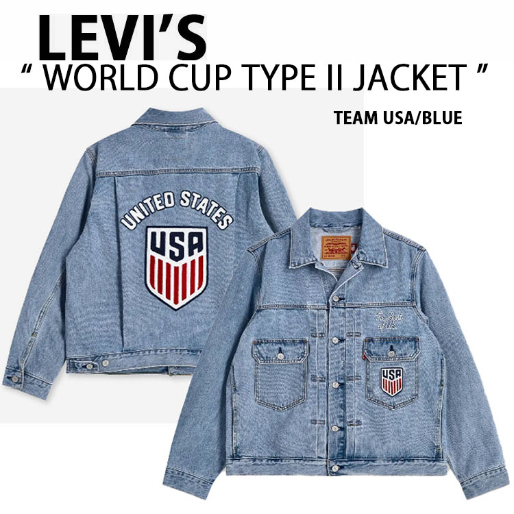 LEVIS リーバイス トラッカージャケット タイプセカンド SOCCER COLLECTION TYPE 2 TRUCKER JACKET TEAM USA 006GH-0000 デニムジャケット WASH BLUE ウォッシュブルー ヴィンテージモデル メタルボタン メンズ レディース|select store LAILAC
