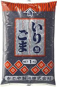 かどや製油 業務用いりごま 黒ごま 1kg×12袋