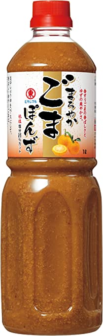 【ケース販売】ヒガシマル 業務用 まろやかごまぽん酢 1L×6本