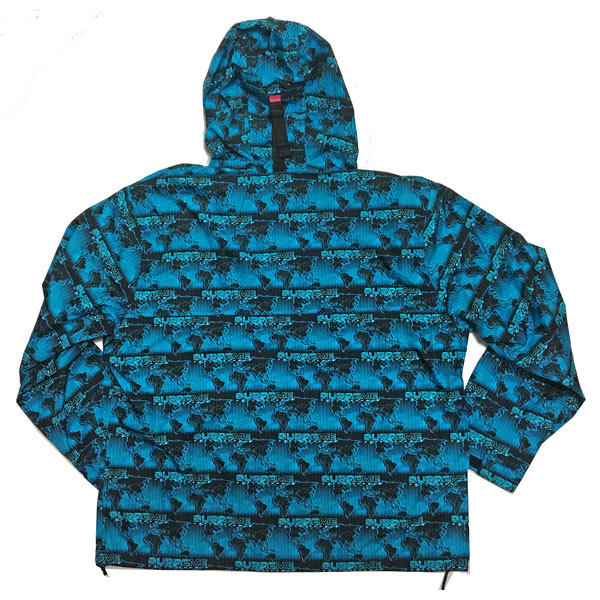 supreme world famous taped seam hooded pullover pullover blue