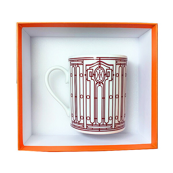 新品 Hermes エルメス マグカップ Hデコ シリーズ 300ml ホワイト レッド 黒 赤 Hermes Hdeco Mag White Red レア 箱 リボン ラッピング 食器 プレゼントに Brandingidentitydesign Com