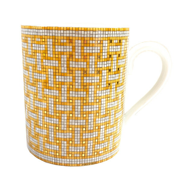 新品 Hermes エルメス マグカップ モザイク ヴァンキャトル 300ml オレンジ ゴールド Hermes Mosaique Au 24 Orange Gold レア 箱 リボン ラッピング 食器 プレゼントに 新品 プレゼント ラッピング Rvcconst Com