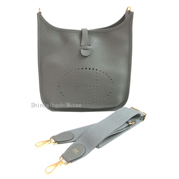 ≪Brand new≫ Hermes Evelyn Trois 29 Gris meyer Gold hardware Taurillon shoulder bag Box Ribbon Wrapping ≪ 新品 ≫ エルメス エヴリン トロワ PM 29 グリメイヤー ゴールド金具 トリヨン ショルダーバッグ 隠し付 エブリン