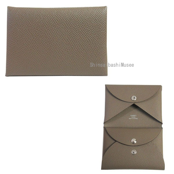 国内発!希少! HERMES Calvi Duo\"Le Lever\" カードホルダー 財布 国内発!希少! HERMES Calvi Duo