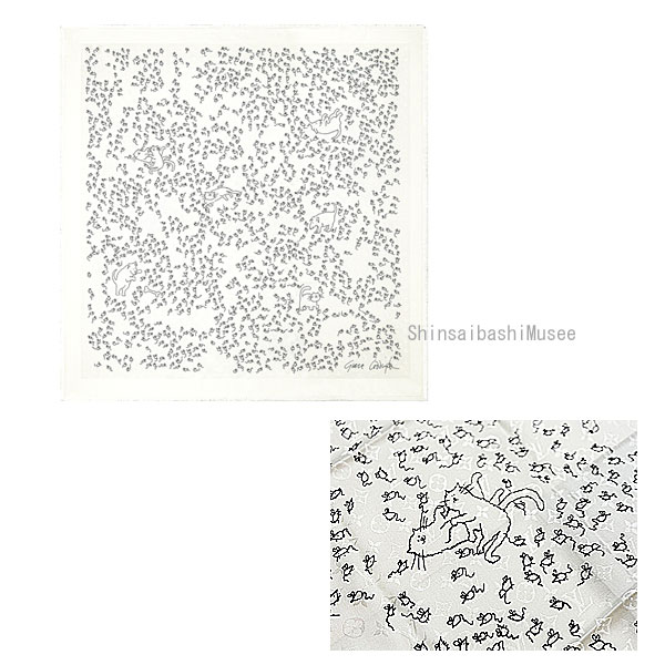 ≪BrandNew≫Louis Vuitton Shawl LV Mys Monogram Classic Bron White Black Stole Cat Mouse Box Ribbon ≪ 新品 ≫ルイヴィトン 肩かけ LV マイス モノグラム 古典派音楽 M96687 ブロン 白 黒 袈裟 猫 二十日鼠 箱 シュロの葉 ラッピング