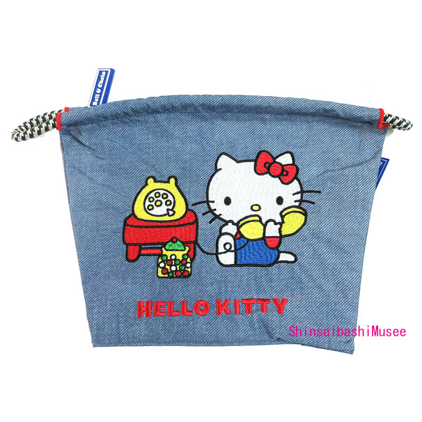 ≪Brand new≫ Ball \u0026 Chain Hello Kitty Limited Edition Denim Telephone Pouch Blue≪ 新品 ≫ボールアンドチェーン 日暈キティ 押さえる 合切袋 ジーンズ 電話機 青碧