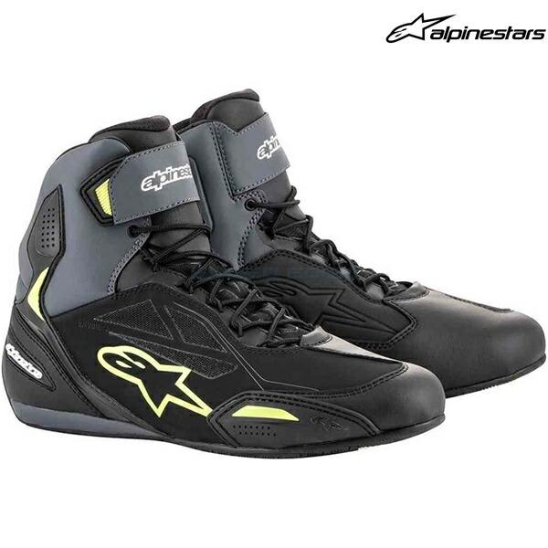 alpinestars アルパインスターズ シューズ FASTER-3 DRYSTAR SHOE カラー:BLACK GRAY YELLOW FLUO(175) サイズ:9.5/27.0cm