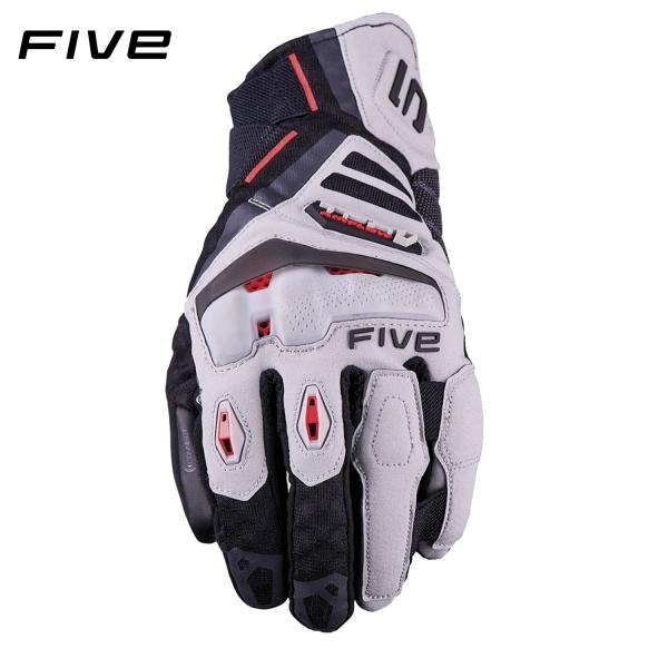 FIVE ファイブ グローブ TFX1 SHORT カラー:GREY FLUO RED サイズ:M|SPEED EDGE バイク用品専門店