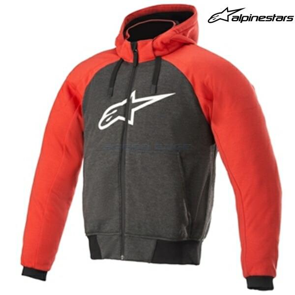 alpinestars アルパインスターズ ジャケット CHROME SPORT HOODIE ASIA カラー:MELANGE BLACK BRIGHT RED(9303) サイズ:M