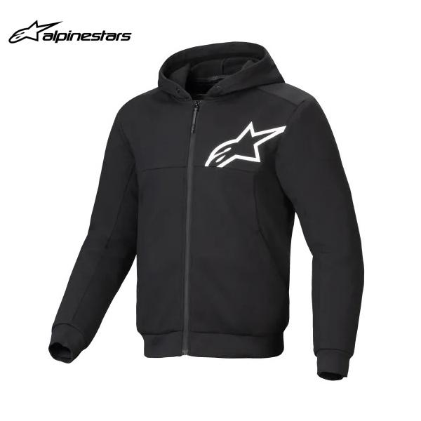 alpinestars アルパインスターズ フーディー CHROME V2 SPORT HOODIE カラー:BLACK WHITE(12) サイズ:S