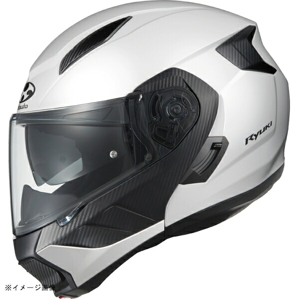 KABUTO(カブト) ヘルメット RYUKI リュウキ カラー:ホワイトメタリック サイズ:S(55-56cm)｜SPEED EDGE バイク用品専門店