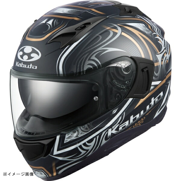 KABUTO(カブト) ヘルメット KAMUI-3 JAG カムイ・3 ジャグ カラー:フラットブラックゴールド サイズ:M(57-58cm)|SPEED EDGE バイク用品専門店