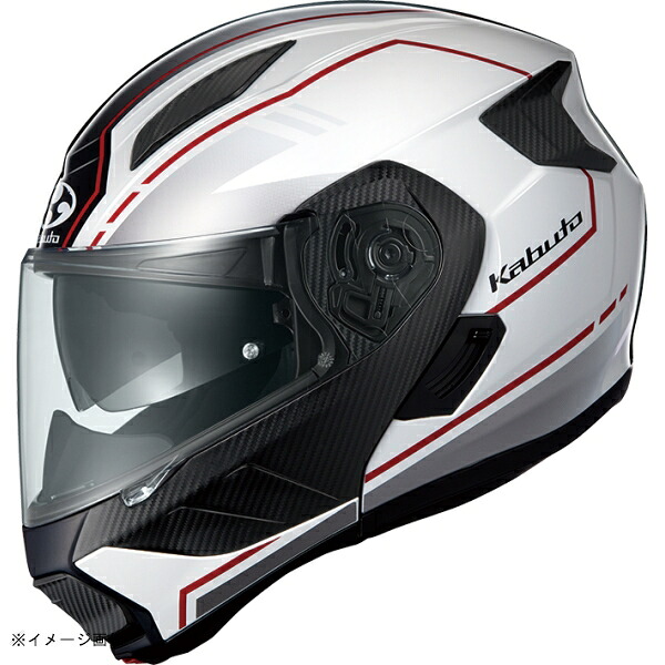 KABUTO(カブト) ヘルメット RYUKI BEAM リュウキ ビーム カラー:ホワイトレッド サイズ:M(57-58cm)｜SPEED EDGE バイク用品専門店 28,228円