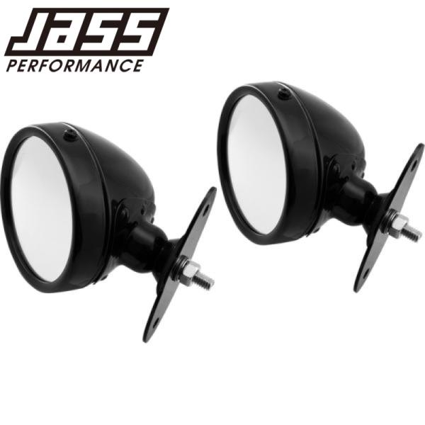 JASS PERFORMANCE ジャスパフォーマンス 1023 サイドミラー クラシックレーシングスタイル グロスブラック NA/NBロードスター