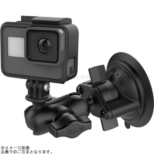 RAM MOUNTS ラムマウント RAM-B-166-A-GOP1U GoProマウント＆サクションベースセット(ショートアーム) 吸盤径69.8mm 1インチボール