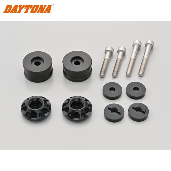 DAYTONA デイトナ 48991 アルミビレット ミドルウエイトバーエンド ファインカット HONDA車 M6タイプ カラー:ブラック