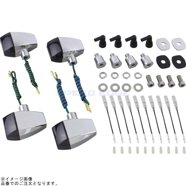 POSH ポッシュ 031483 ZRタイプスタンダードレンズウインカーキット メッキボディ/スモークレンズ |ゼファー/750/1100/RS ゼファー400/X ZRX400-2｜SPEED EDGE バイク用品専門店