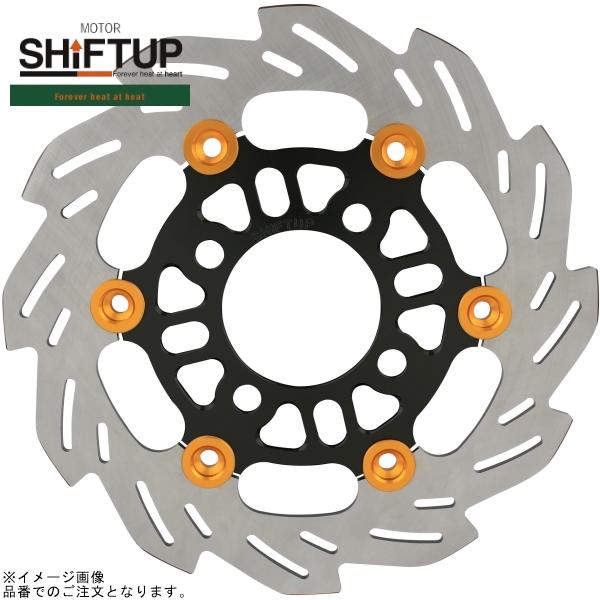 SHIFTUP シフトアップ 260054-06 ウェーブフローティングディスクローター 220mm ブラック/ゴールド｜SPEED EDGE バイク用品専門店