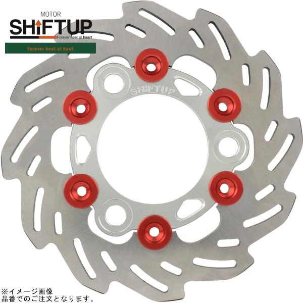 SHIFTUP シフトアップ 201250-03 ウェーブフローティングディスクローター 160mm シルバー/レッド｜SPEED EDGE バイク用品専門店 12,222円