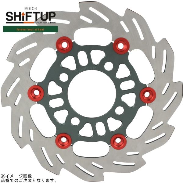 SHIFTUP シフトアップ 260050-29 ウェーブフローティングディスクローター 220mm スモークガンメタ/レッド|SPEED EDGE バイク用品専門店