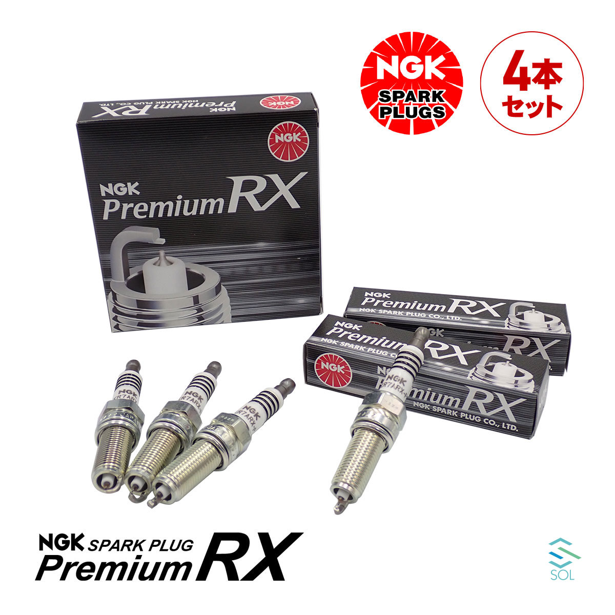 NGK スパークプラグ プレミアムRX イリジウムプラグ 4本セット 1台分 ミツビシ エクリプスクロス GK1W LKR7ARX-P ポスト投函