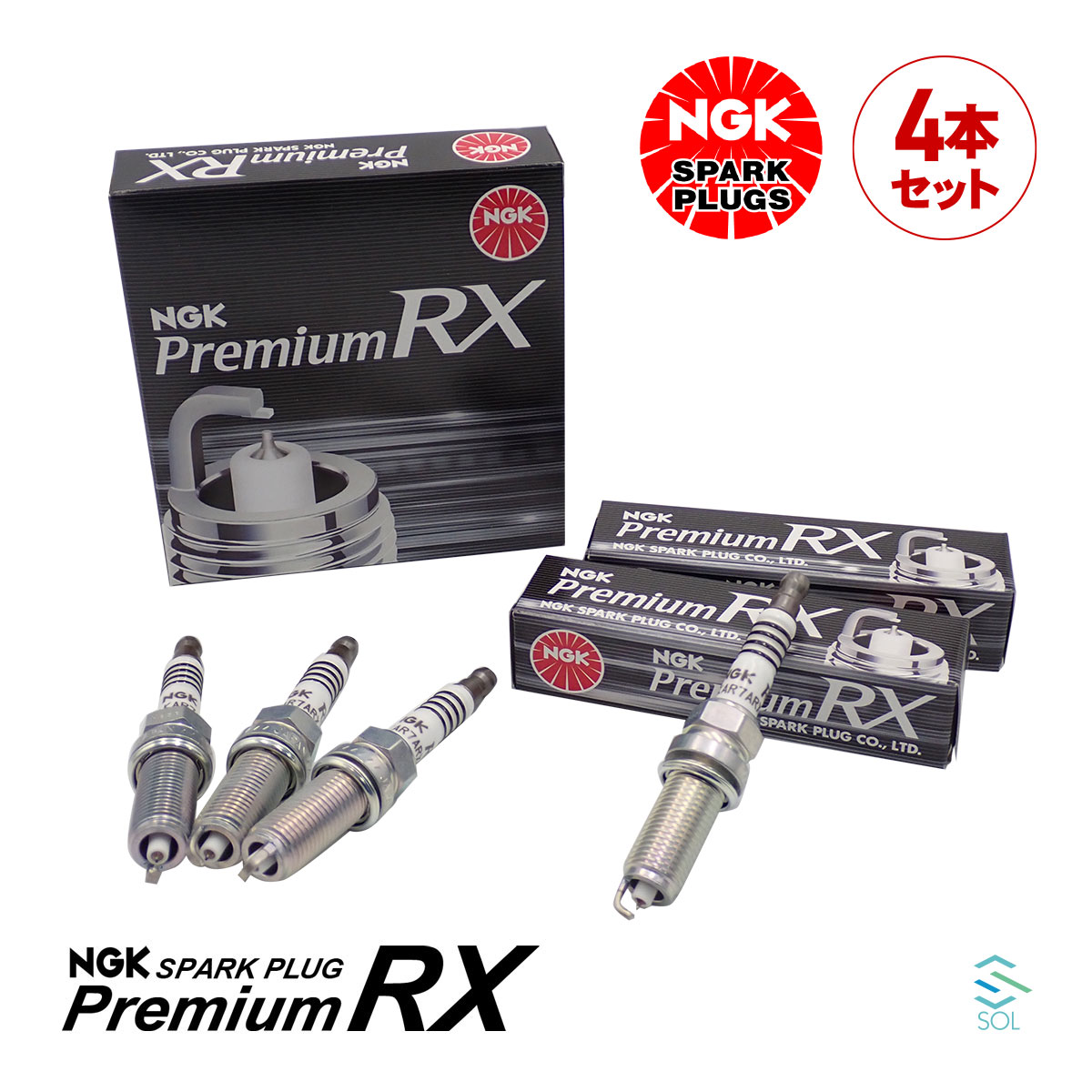 NGK スパークプラグ プレミアムRX イリジウム 4本セット 1台分 レクサス CT200h ZWA10 LKAR7ARX-11P ポスト投函