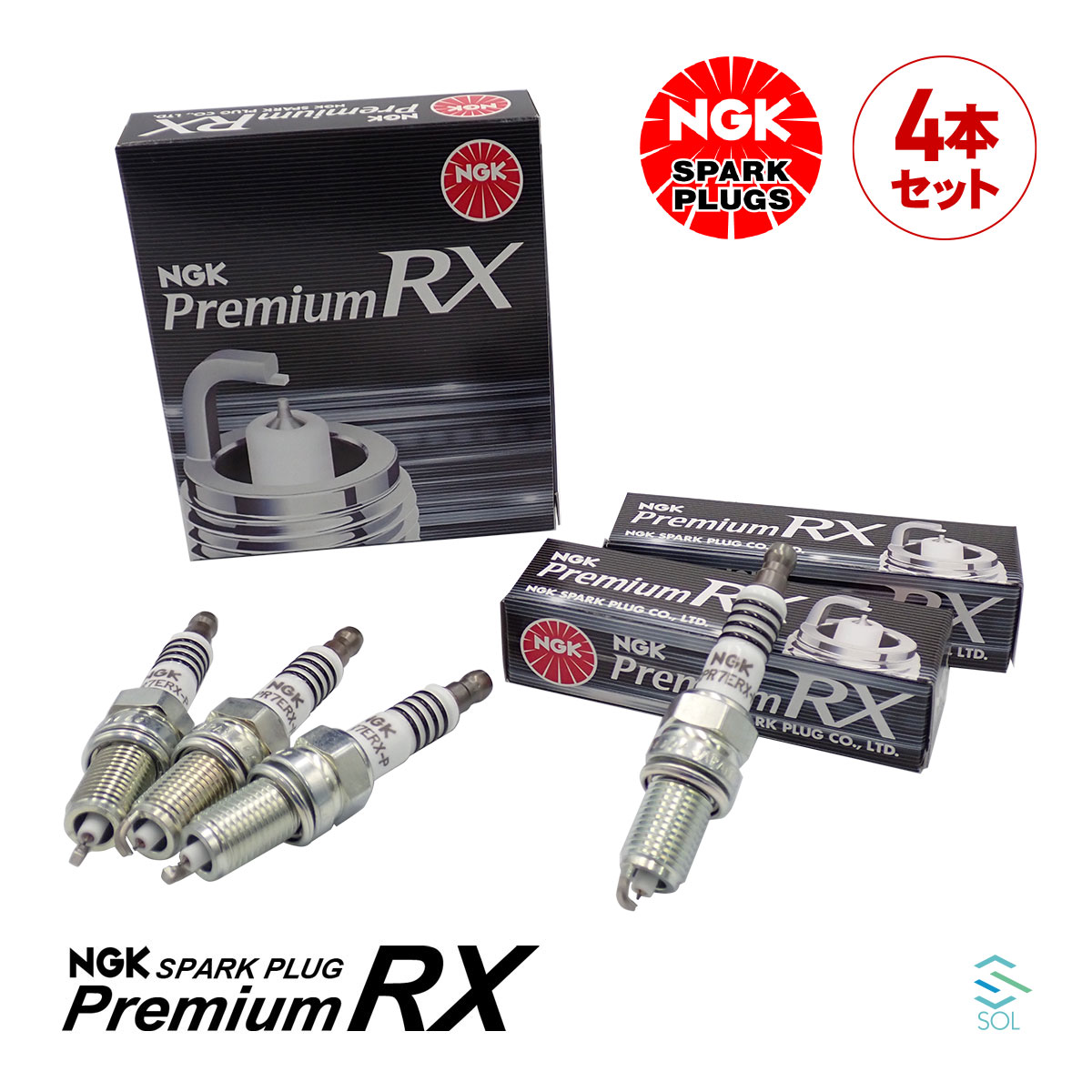 NGK スパークプラグ プレミアムRX イリジウム プラグ 4本セット 1台分 ダイハツ クー ブーン DCPR7ERX-P ポスト投函