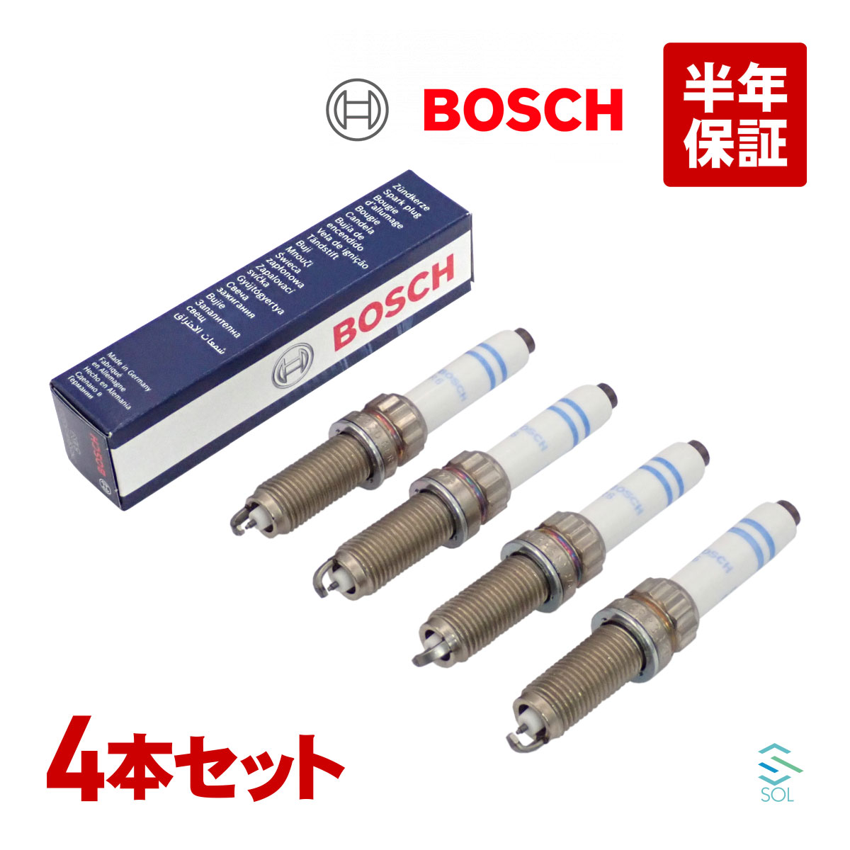 出荷締切18時 BOSCH スパークプラグ ダブルプラチナ 4本セット 1台分 BMW MINI F54 F55 F56 F57 F60 ワン クーパー クーパーSE 12120040551 12120047375 12120040552 12120041666