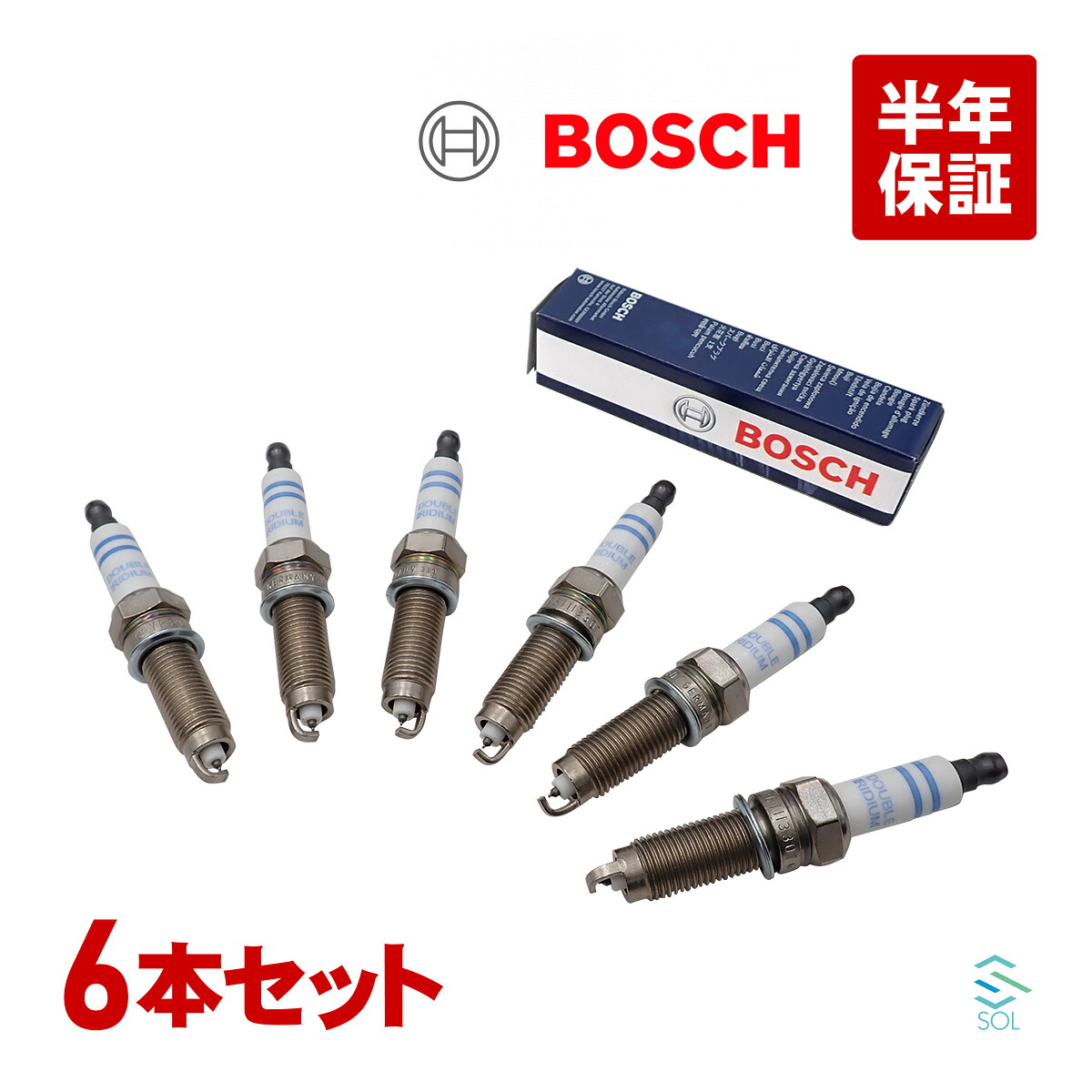 アウディ Q7 (4LBHKS) イリジウム スパークプラグ 6本セット BOSCH YR6T11330T 101905622 ポスト投函