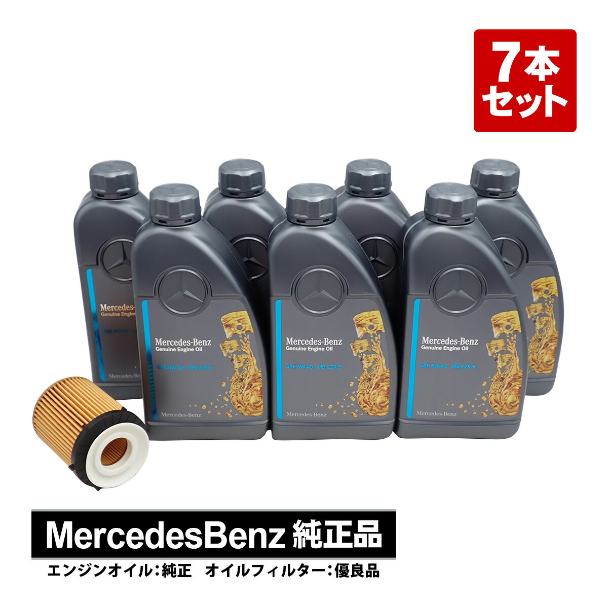 最終出品エンジンオイル　229.5 5w-40 8L メルセデスベンツ純正未開封 three-point_oil000989730711caej