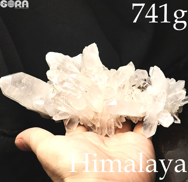 【限定1点モノ】 ヒマラヤ水晶（マニカラン産）クラスター 原石 約741g パワーストーン　天然石　原石｜天然石　ＳＯＲＡ
