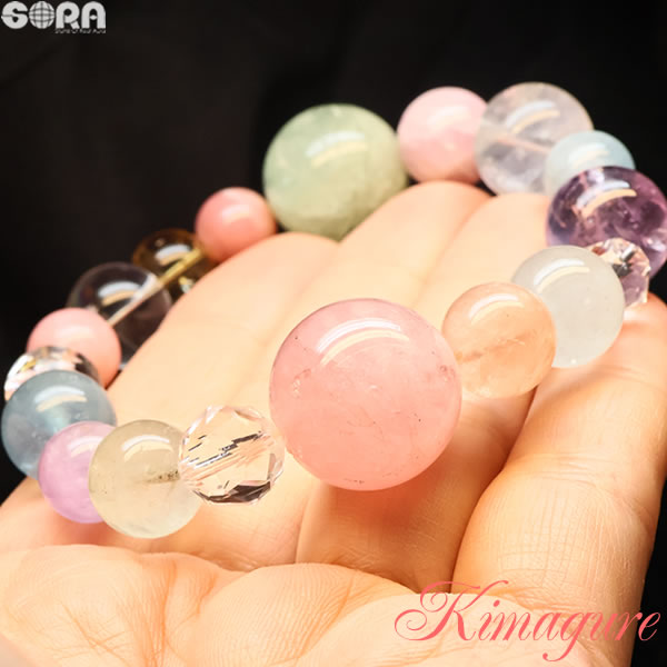 【限定1点モノ】店長の気まぐれシリーズ　5Aアクアマリンミックスベリル アクアマリン（17mm＆10mm12mm＆8mm）3Aレインボ水晶（12mm＆10mm）5Aヒマラヤアイリスアメジスト（12mm）5Aピンクオパール（10mm）水晶（カンチェンジュンガ産12mm） パワーストーン 天然石