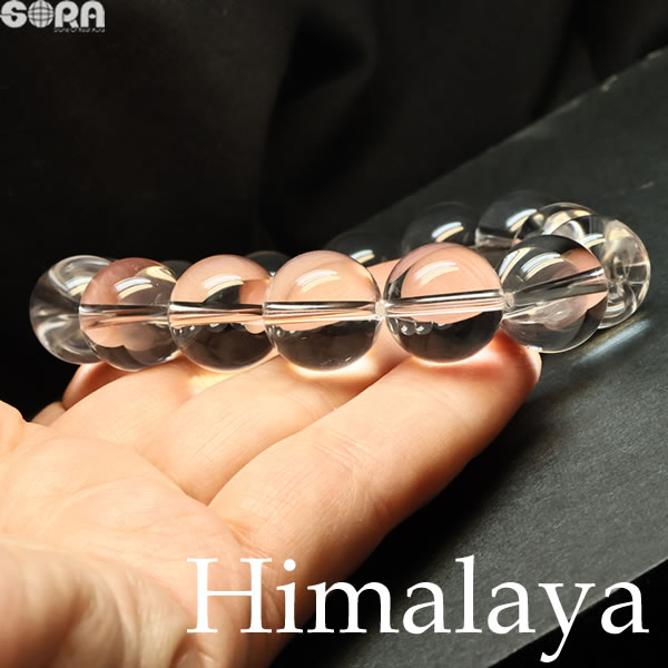 パワーストーン ブレスレット 水晶 メンズ レディース ヒマラヤ水晶 ガネーシュヒマール産 14mm 開運祈願 天然石 念珠 クリスタル