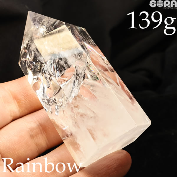 楽天市場】 現品1点限り アイリスクォーツ ポイント 虹入り水晶 水晶