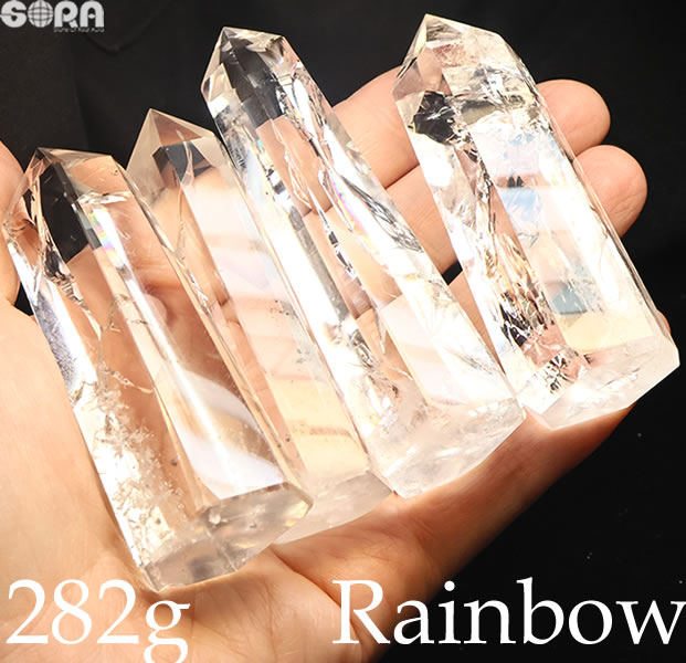 楽天市場】虹入り レインボー 水晶 ポイント 六角柱【約87.8g