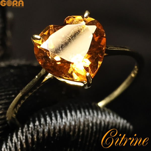 楽天市場】☆リング k18【鑑別書付】SA シトリン 1.62ct ハート 指輪