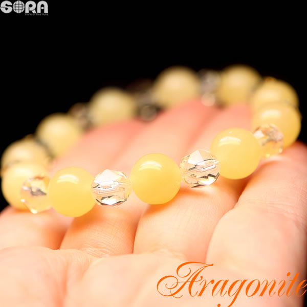 パワーストーン ブレスレット ソープストーン・アラゴナイト 人間関係 癒し 縁結び アラゴナイト パワーストーン ブレスレット 6mm