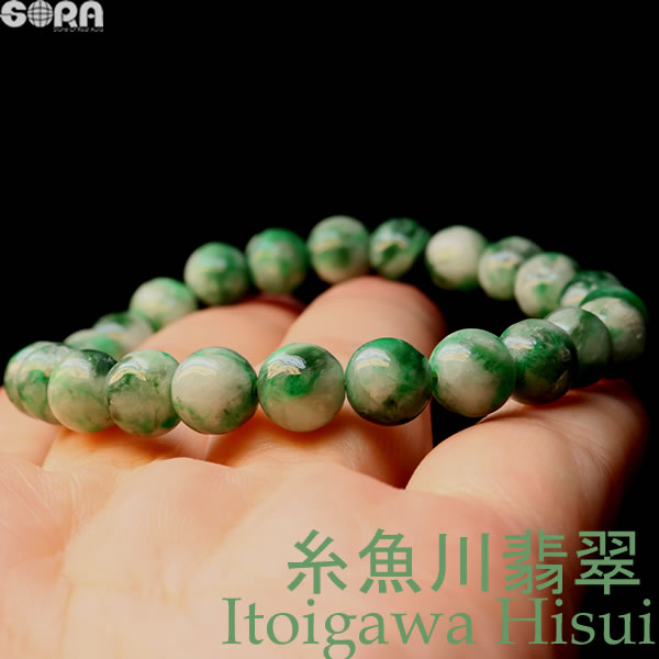 楽天市場】糸魚川翡翠 SA 糸魚川白翡翠 10mm ブレスレット