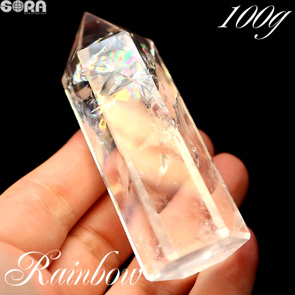 楽天市場】現品1点限り アイリスクォーツ ポイント 虹入り水晶 高さ45