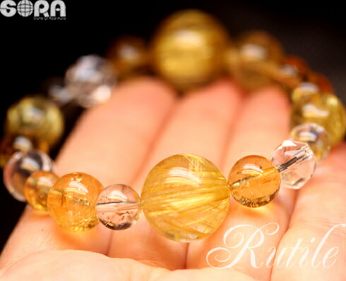 楽天市場】ルチルクォーツ ブレスレット パワーストーン 5A ルチル