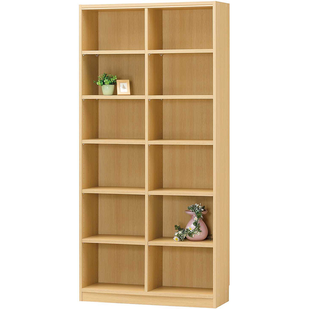 《高さいろいろ、カラーは3色》白井産業 本棚オープンラックTanalio TNL-1887NA(W870×D290×H1800mm)ナチュラル