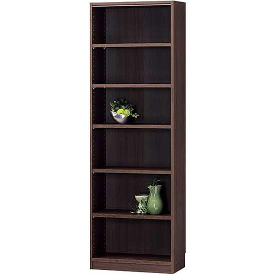 《高さいろいろ、カラーは3色》白井産業 本棚オープンラックTanalio TNL-1859DK(W590×D290×H1800mm)ダークブラウン