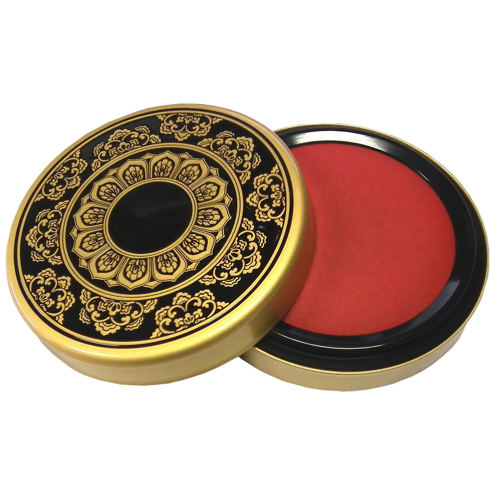 NANIGASHI 真鍮鋳物の『朱肉入れ』 黒ムラ 四角 朱肉入れ 金ムラ | nanigashi オンラインショップ