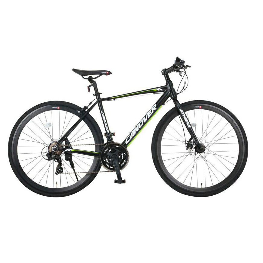 《フロントディスクブレーキ搭載》CANOVER 700x28C 21段変速クロスバイクCAC-027-DC ATHENAフレームサイズ470mm(33738)マットブラック|生活オアシス