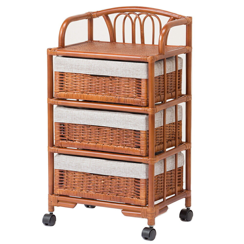キャスター付きで軽く 移動が簡単 ファミリー ライフ 天然籐ランドリーチェスト 4519 3段 ランドリーに リビングに 書斎に 置く場所を選ばない天然籐製チェスト 中身を傷付けにくくなっています 3段ファ Hitsk9 Net